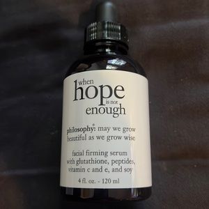 Philosophy When Hope is Not Enough Facial Firming Serum 4 oz 120 ml NEW in Box
